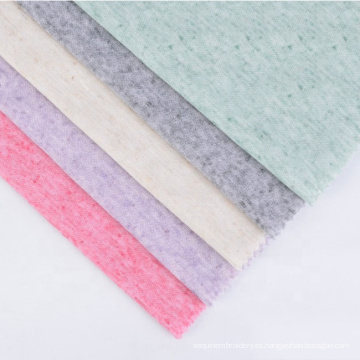 Fancy Polyester Plain Weave Prime Knit Linen Jersey Fabrics en stock